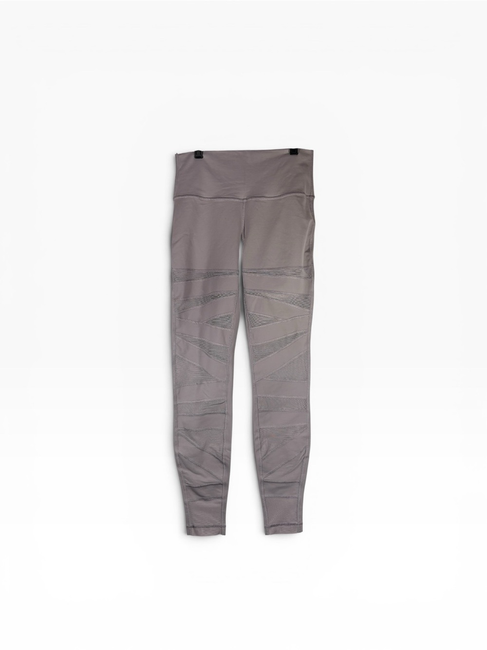 Lululemon Athletica Wunder Under Tech Mesh Grey High Rise Leggings 8